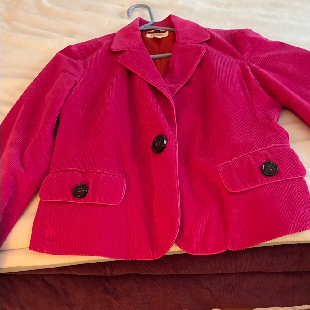 Talbots Fuchsia Corduroy Blazer